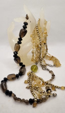 QUARZO FUME' PERLE COLTIVATE QUARZO CITRINO  COLLANE