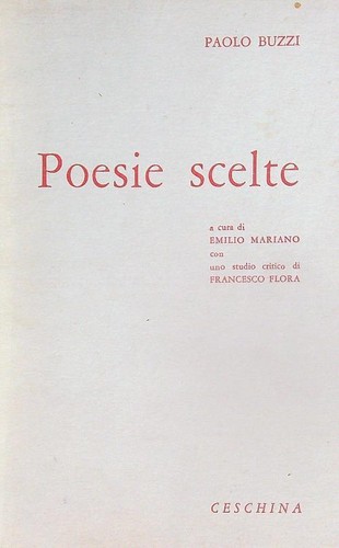 Poesie scelte buzzi paolo - ,