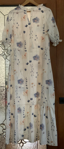 Maxi abito bianco floreale