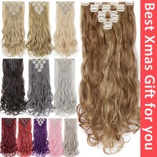 17"24" Curly Wavy 8Pieces Clip