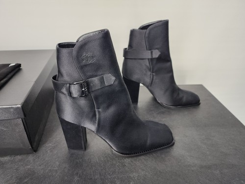 Stivali corti chanel raso - corti, nero