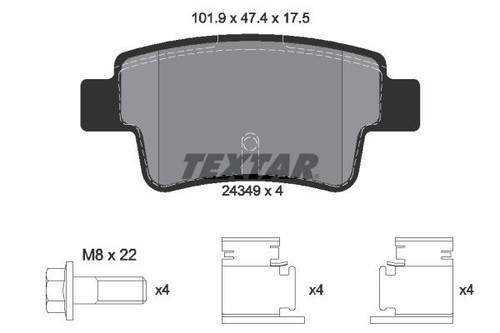 Textar 2434901 set pastiglie - set,