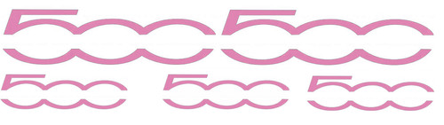 Adesivi logo fiat 500 5pz - logo,