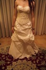 Vestito abito da sposa nuovo atelier italiano taglia 44 seta avorio mod Lucia