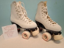 Pattini a Rotelle Scarponcino Bianco in pelle N 33 Valsport con difetti Vintage