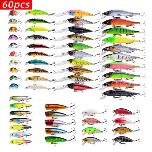 60pcs minnow popper - popper, crankbait
