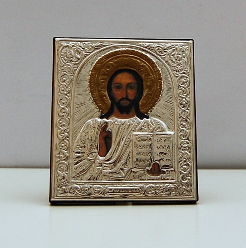 Icona argento 925 gesù cristo - argento,