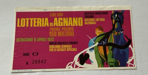 Biglietto lotteria agnano - lotteria,