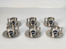 Servizio da caffe VEMI tazzine caffè con piattino per 6 persone in acciaio inox