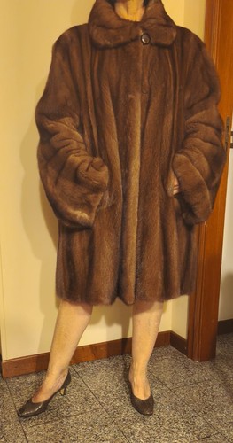 Pelliccia visone marrone con - pelliccia,