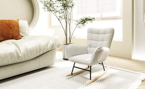 Sedia dondolo asilo grigio - sedia, a