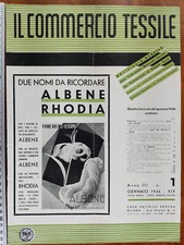 RIVISTA IL COMMERCIO TESSILE 1936 TESSUTI - SANZIONI AUTARCHIA FASCISMO - RAYON