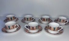 Set di 7 tazze e piattini