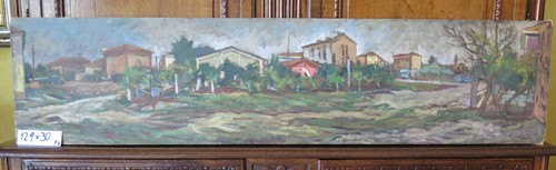 Grande dipinto olio opera - ad,