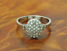 18kt 750 Oro Bianco Anello Con