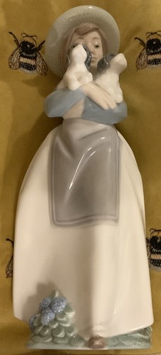 Nao lladro bambina con due - lladro,