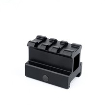 METAL SLITTA REPLICHE SOFTAIR  WEAVER 20MM 3 SLOT CON RIALZO NERA ME9007