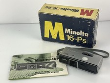 Minolta 16Ps/w Rokkor 25mm f3.5 obiettivo fotocamera vintage sub-mini pellicola in scatola Inst’s