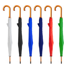 OMBRELLO PIOGGIA AUTOMATICO ANTIVENTO MANICO CURVO DIAMETRO 105CM UOMO DONNA