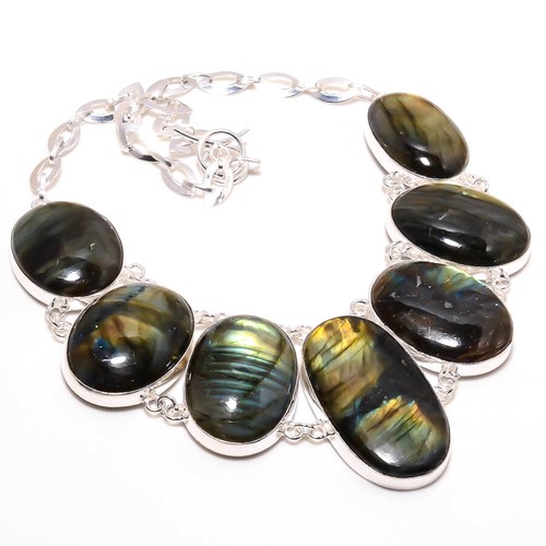 Collana argento labradorite - collana, in