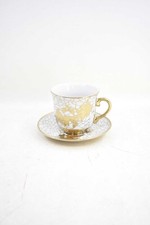 Set 6 Tazzine Da Caffè Con Piattini Decorazioni Dorate Rawi 1995