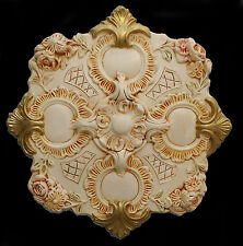 Rosone in gesso decorato a mano art. d 116 de.cor.interni.italy da soffitto