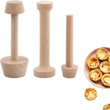3 Pezzis Stampi in Legno per Crostate, Mini Doppia Stampo per Crostate, Pasticce