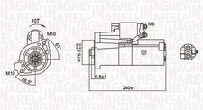MOTORINO AVVIAMENTO MAGNETI MARELLI STARTER 2,2kW adatto per MITSUBISHI PAJERO |