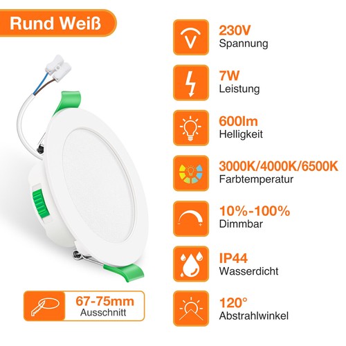 Faretto incasso 6 led - faretto,