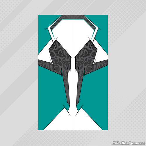 Adesivo trolley tribal teal - adesivo,