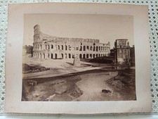 Antica fotografia  di ROMA  800 Colosseo, con l'Arco di Costantino a destra