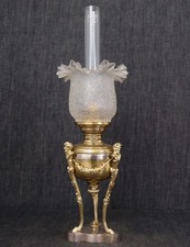 LAMPADA A PETROLIO  LAMPE À PÉTROLE TRIPODE ATHÉNIENNE  OIL LAMP  PETROLEUMLAMPE