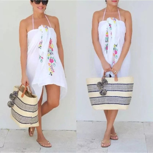 Borsa mare paglia beige righe - borsa,
