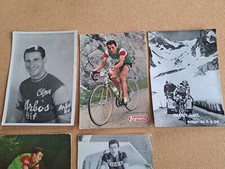 5 cartoline ciclismo vintage: Lino Fornara, Graziano Battistini ...
