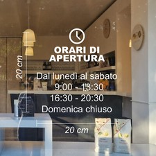 adesivi vetrine vetrofanie listino prezzi orari menù bar ristorante pub a1124