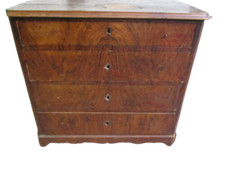 Cassettone in noce - umbertino - fine 800 - comò cassettiera  piccole dimensioni