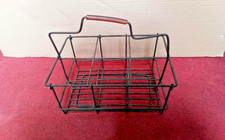 Cestino per le bottiglie del latte in ferro Vintage