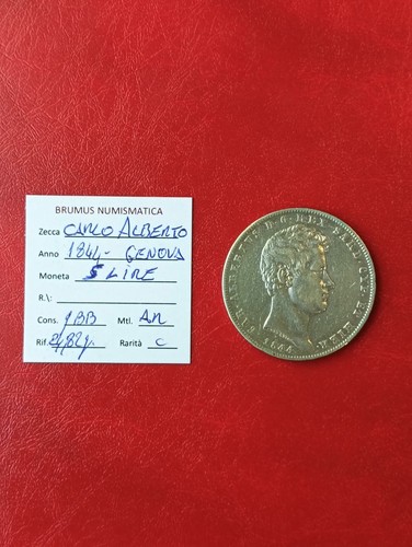 Carlo alberto lire 1844 - carlo,