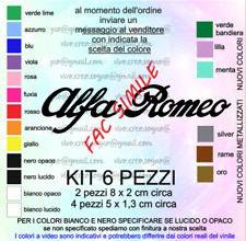 ADESIVI 6 PEZZI SCRITTA ALFA