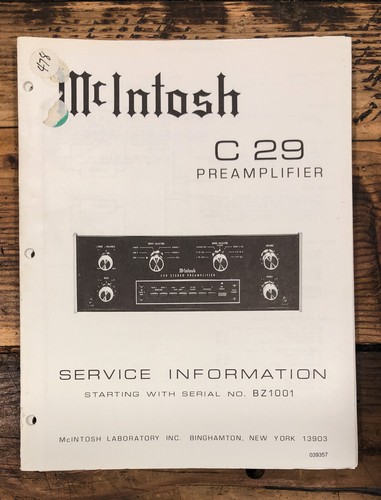 Mcintosh c29 - 29,