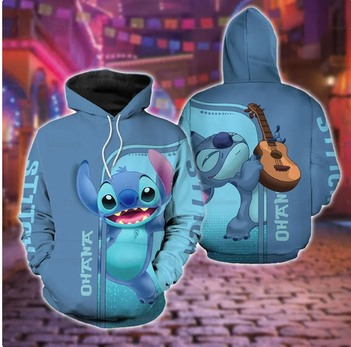 Felpa con cappuccio ohana - con,