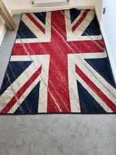 Tappeto. Bandiera dell'Unione. Union Jack. 100% lana. 180 cm x 125 cm.