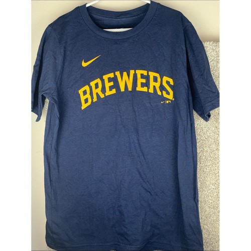 Nike navy and - gold, brewers