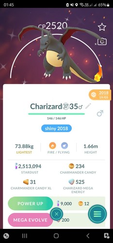 Shiny charizard catturato - shiny,