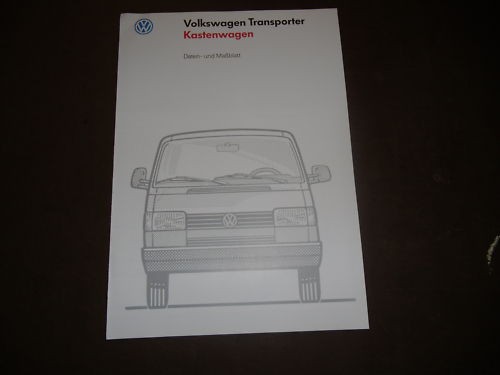 Scheda tecnica furgone - vw,