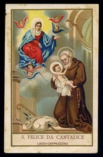 antico santino cromo-holy card  S.FELICE DA CANTALICE