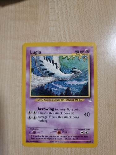 Carta pokemon lugia - pokemon,