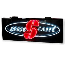 1970ca * Insegna Luminosa Filo Neon "Essse Caffe - Logo Chicco Rosso " Italia (A