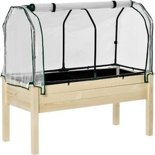 Letto per Orto Cassetta Serra da Giardino Legno PE per Fiori Verdure Dechome