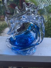 Scultura onda in vetro  